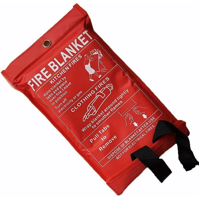 1M x 1M Sealed Fire-Extinguishing Blanket Emergency Survival Shelter Boat Safety Cover