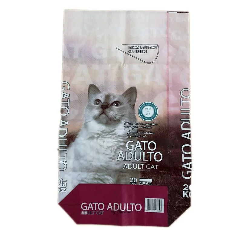 15kg 25kg 50kg 100kg bopp laminated pp woven pet food packaging bag for packing cat litter, dog food