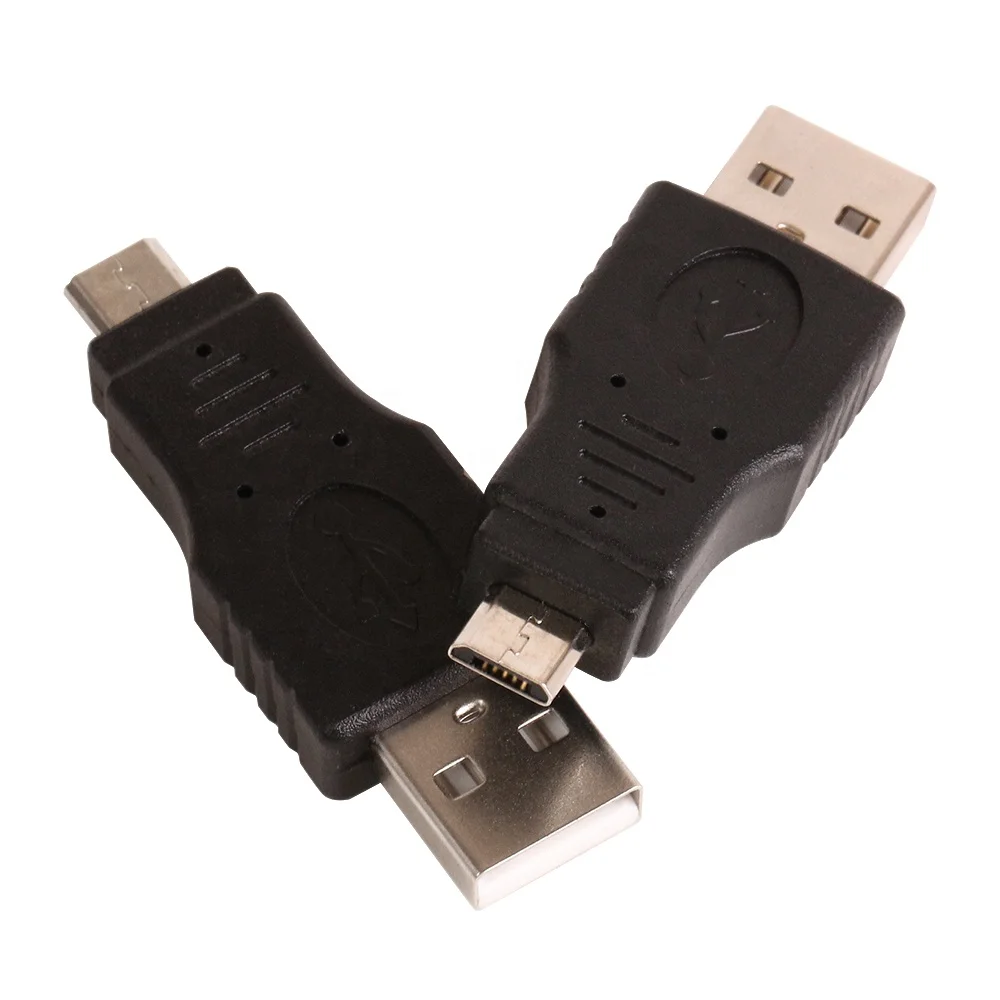 Черный Универсальный адаптер USB 2 0 папа-Micro 5Pin папа M/M конвертер для Xiaomi Samsung HTC