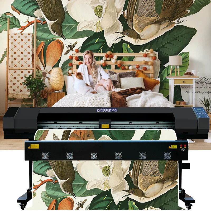 Baysoon 1.8m 3.2m ecosolvent printer Large format digital inkjet eco-solvent printer i3200 eco solvent printer for vinyl sticker