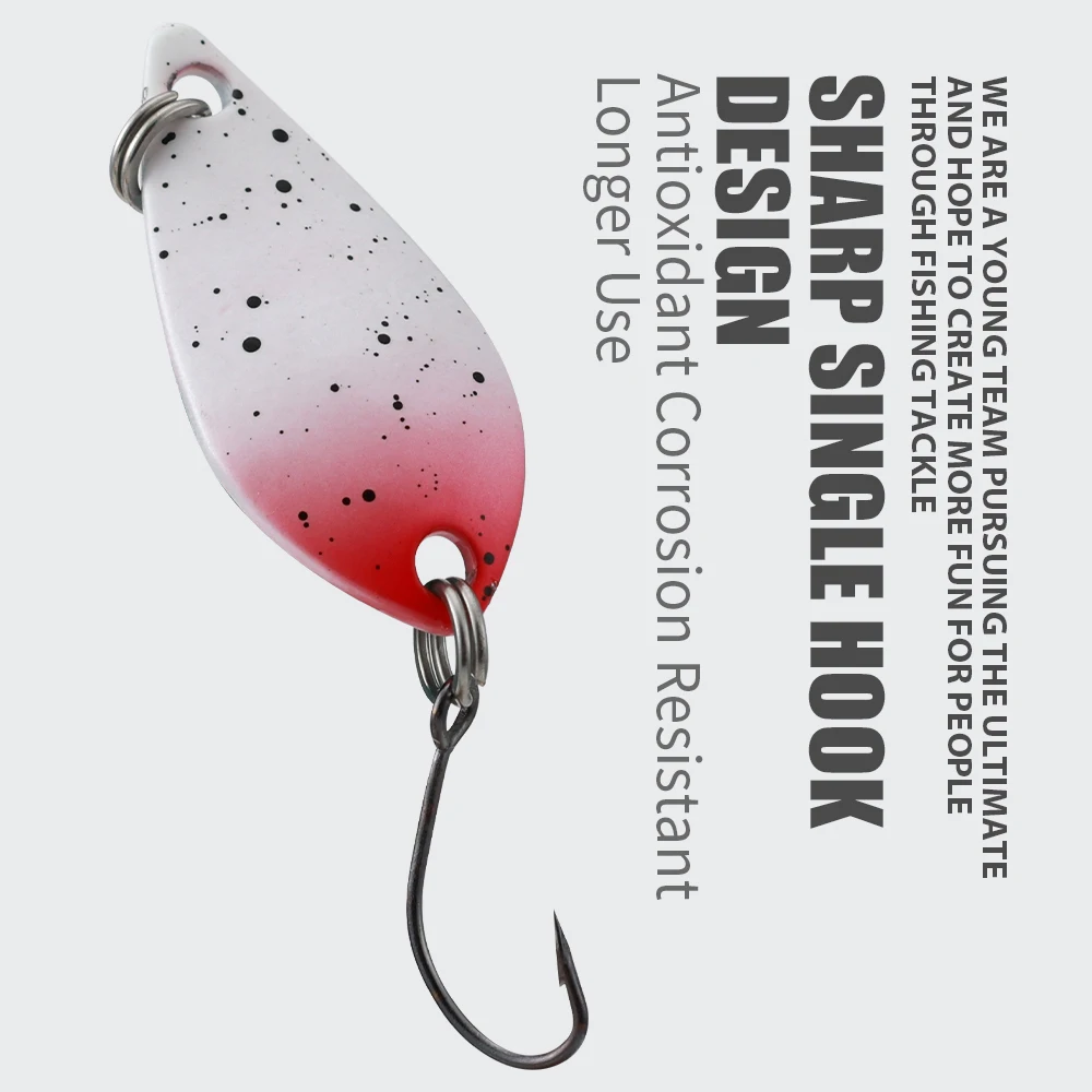 10pcs/box metal bait 2.5g/3.5g/5.5g  trout lure fishing spoons bulk fishing spoon