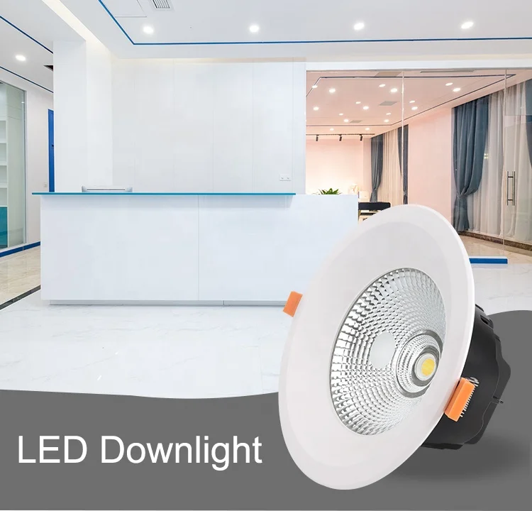 5 Years Warranty Spotlight 60degrees Aluminum Die Casting Housing Downlight 15W 24W 30W 36W CRI80 Flicker Free LED COB Downlight