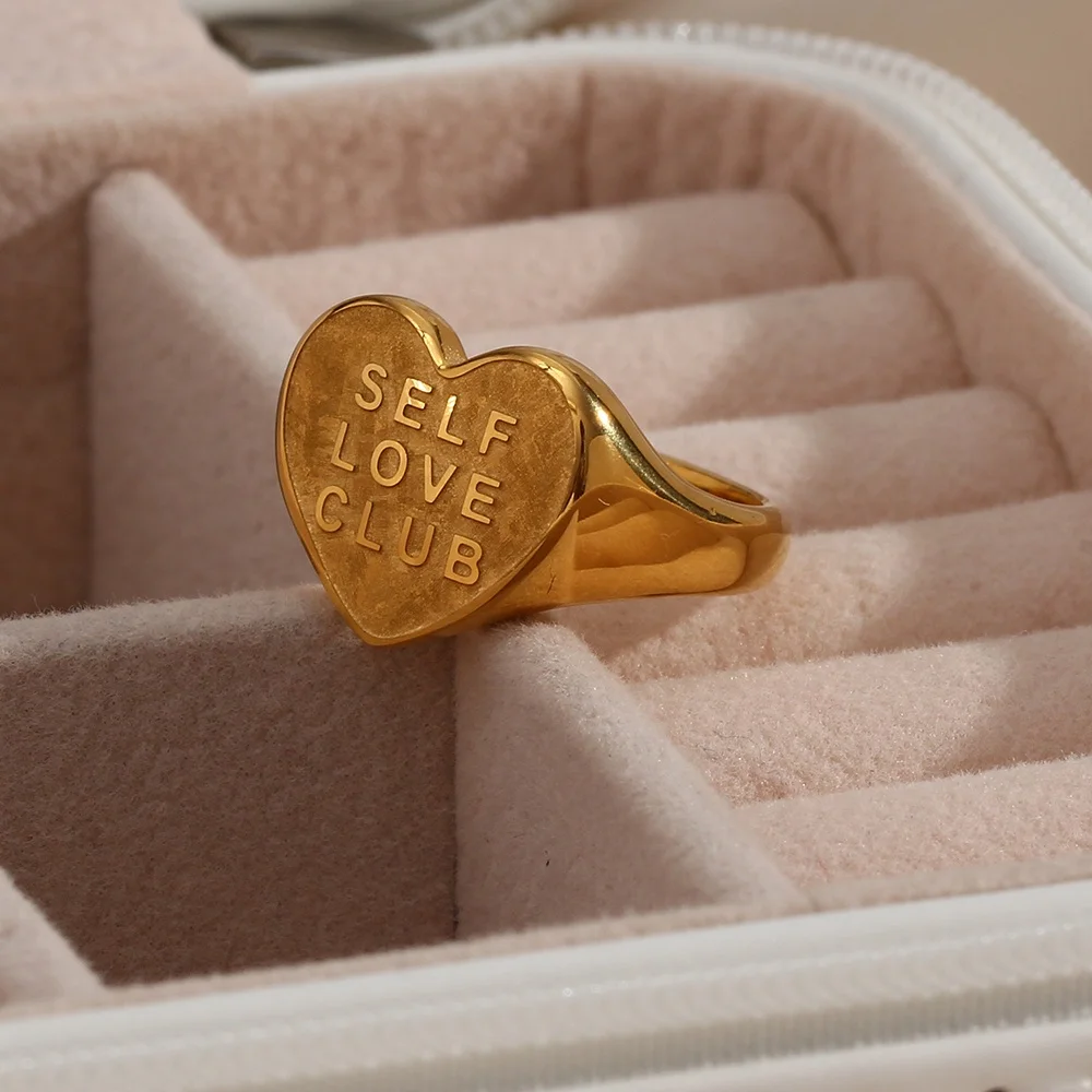 Chunky Finger Women Rings Night Glow Jewelry Pleasure Nameplate Letter Initial 18K