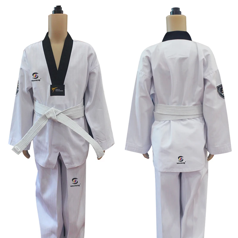 High Quality Durable Taekwondo Uniform WTF Korea Dobok Fabric Unisex Martial Art Training Gear Cheap Sports taekwondo uniform