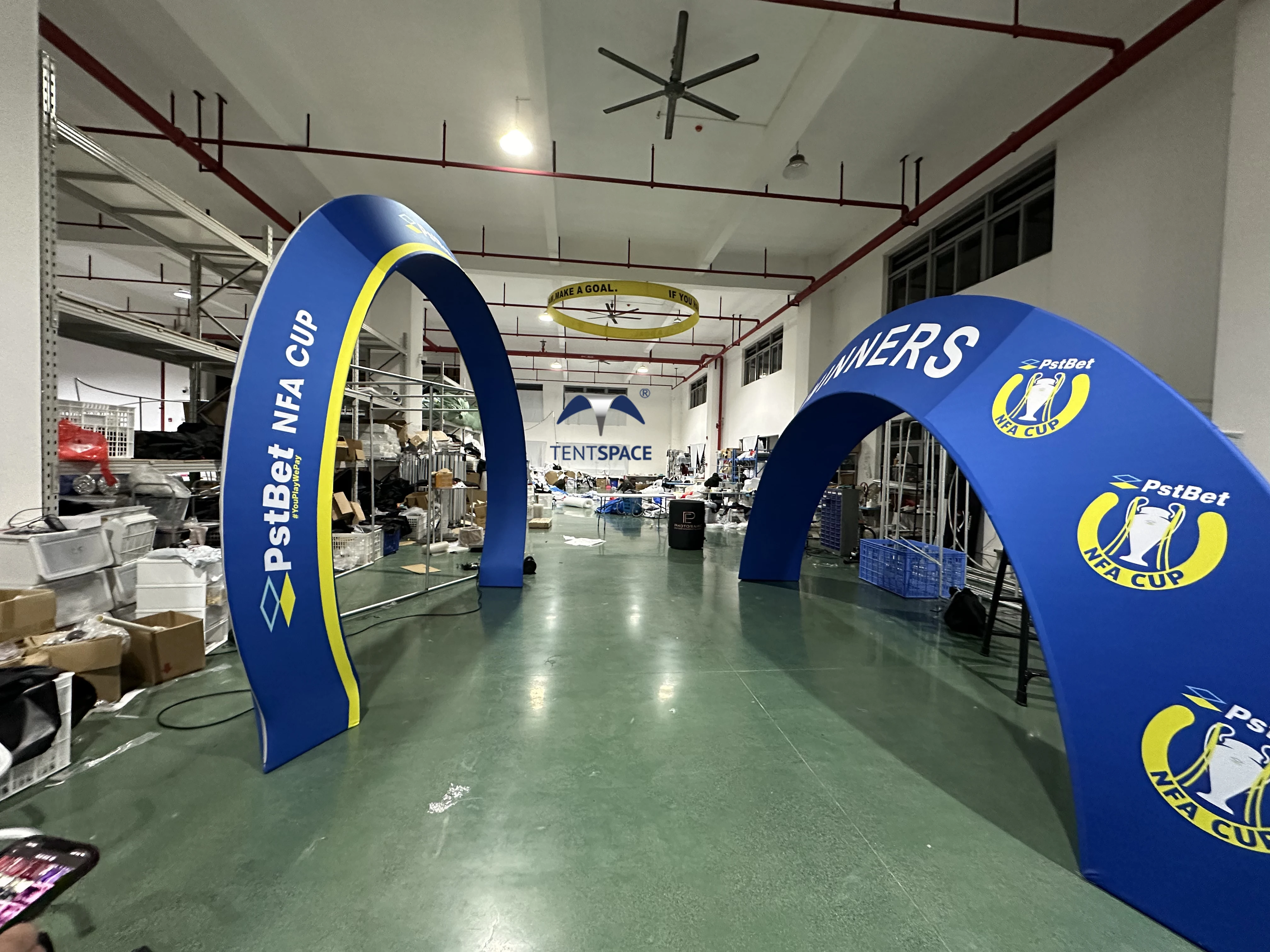 start finish line race arch branded sport events advertising equipment arch football game racing archway door