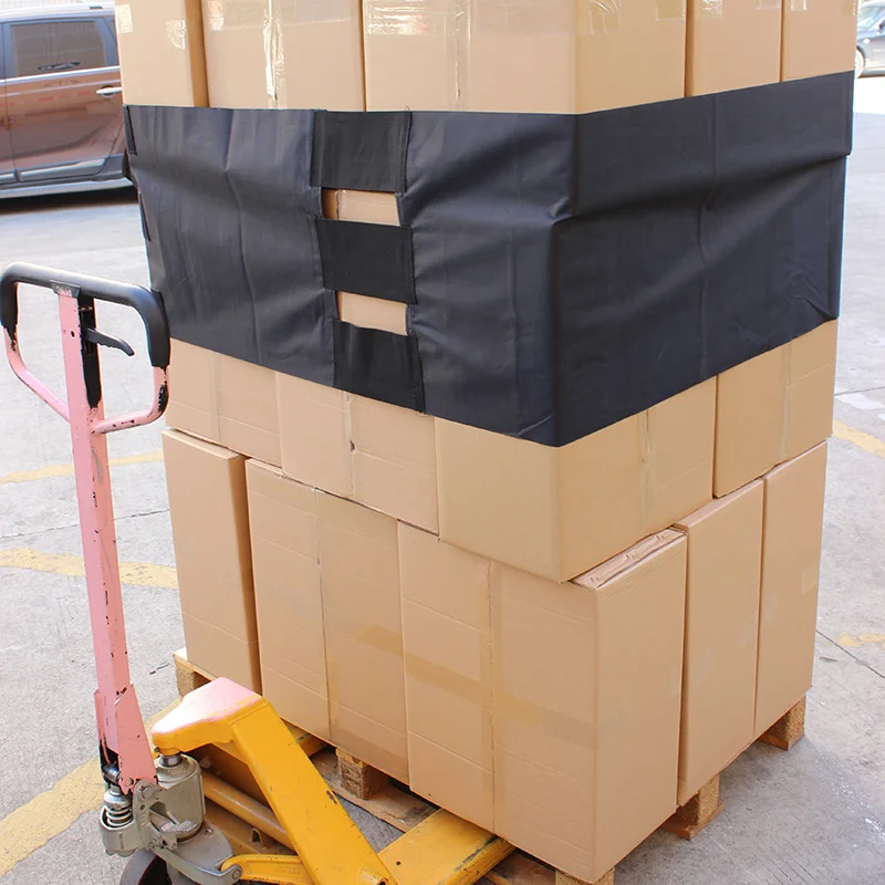 Factory customized size/colors hook and loop pallet strap for strapping cargo