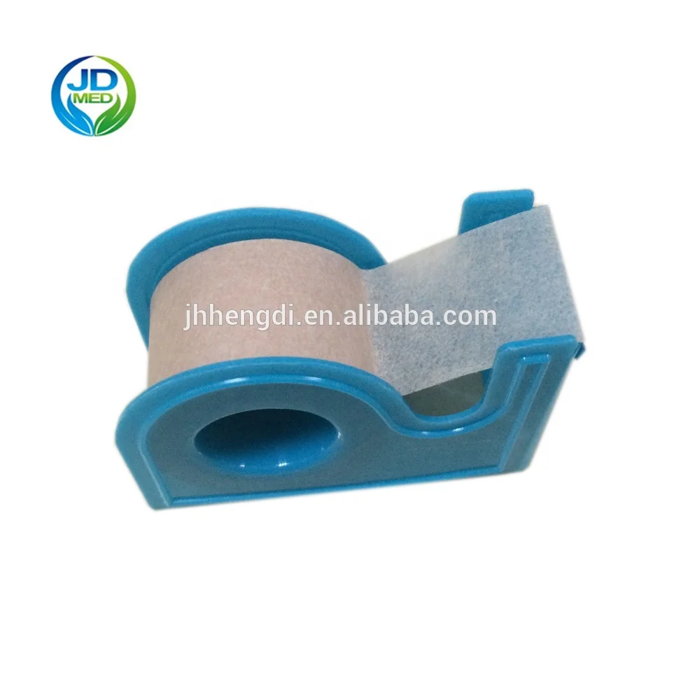Direct factory of skin color non woven tape roll /medical tape roll with a cutter 1.25cmx5m/9.1m