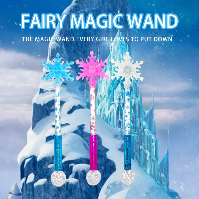 Wholesale Magic LED Glow Snowflake Wand Multi-Color Plastic LED Stick Parties China Manufactured Promotional Party Supplies
