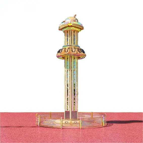 Jumping park thrilling rotate free fall drop tower sky drop tower amusement rides for sale entertainment equipment jumping