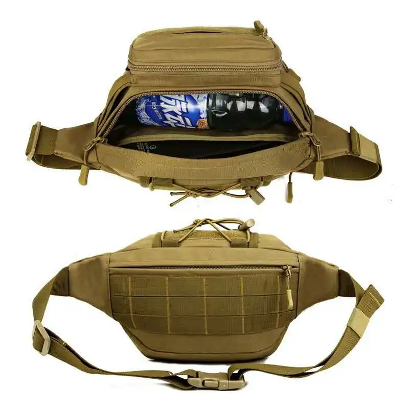 Outdoor Running Waterproof Fishing Nylon Tactical Waist Bag Pack
