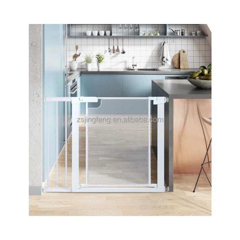 Iron Barrier Walk Baby Security Fence FactoryBaby Gate Extra Wide Kid Gate For Stairs Doors Child Protection Mounted Baby Gate