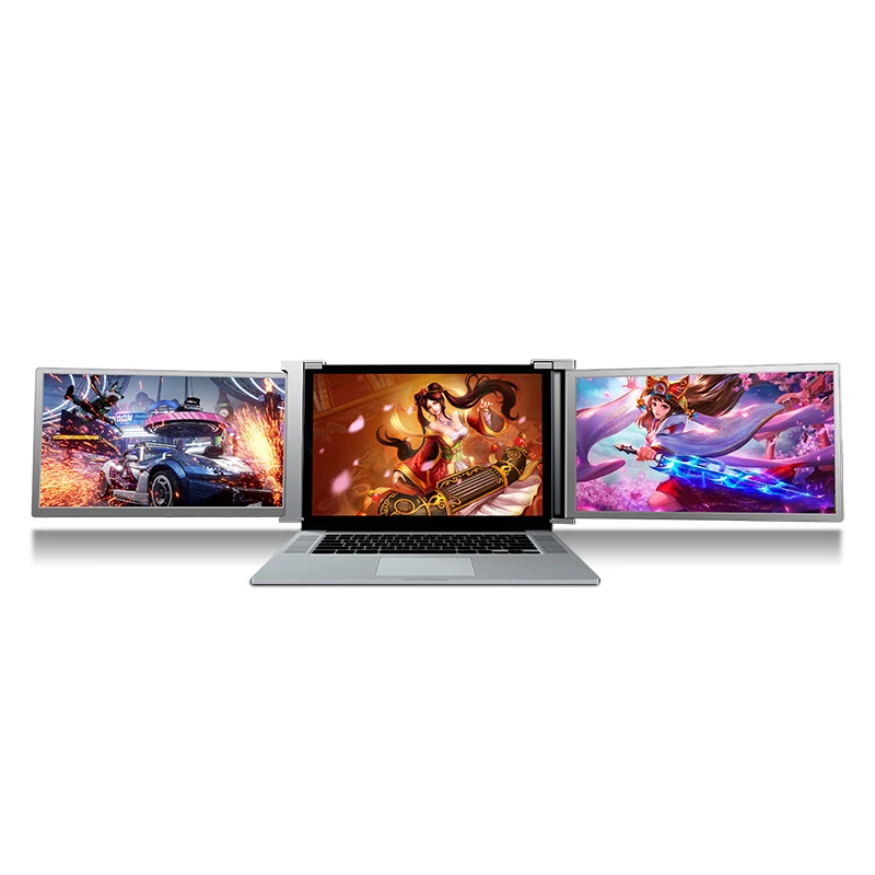 1080P FHD 15 inch Dual Screen Extender LCD Monitor Computer Display Portable Foldable Laptop Smart Gaming Triple Screen Monitor