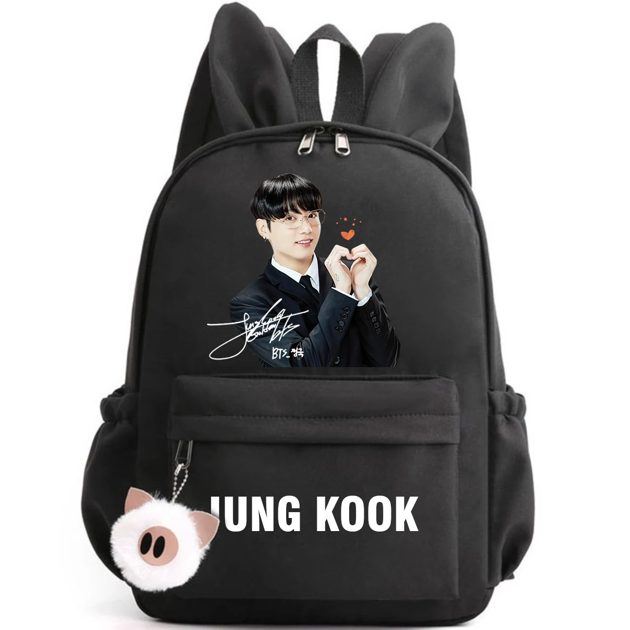 Wholesale Customised JK Travel Large Capacity Hairball+Rabbit Ears Shoulder Schoolbag Girls Students Children