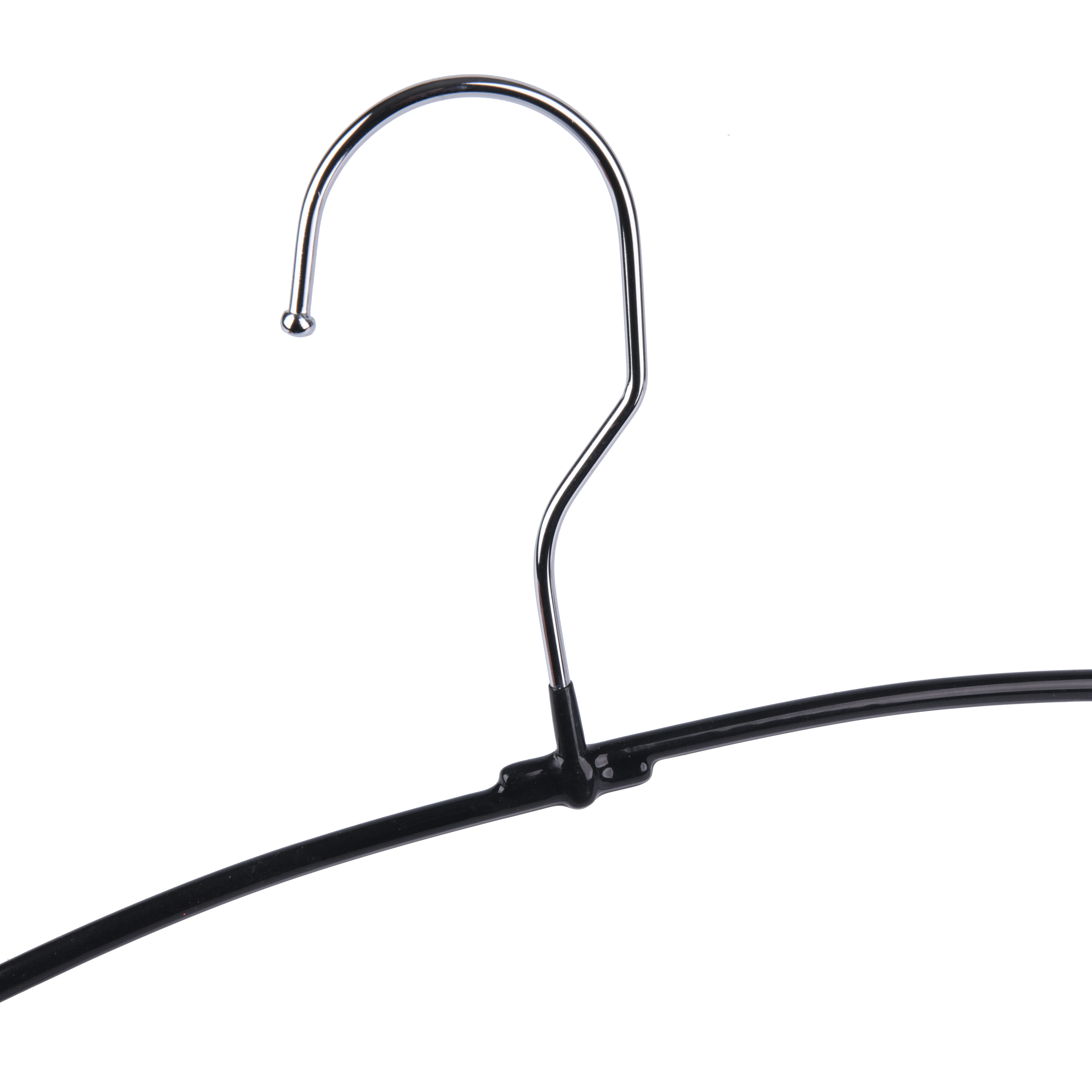 Wholesale Heavy Duty Metal Wire Hanger for Clothes with Black PVC Coated