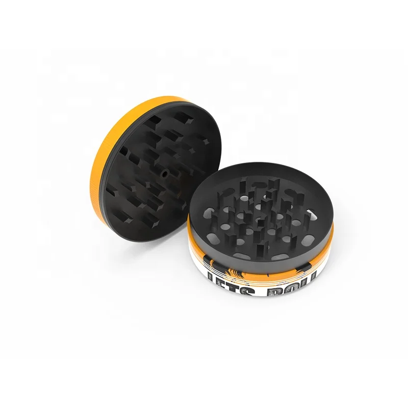 Wholesale custom Full color printing 63mm  Manual Herb Grinder Custom Tobacco Grinder Magnetic Herb Grinder Metal 50mm 55mm