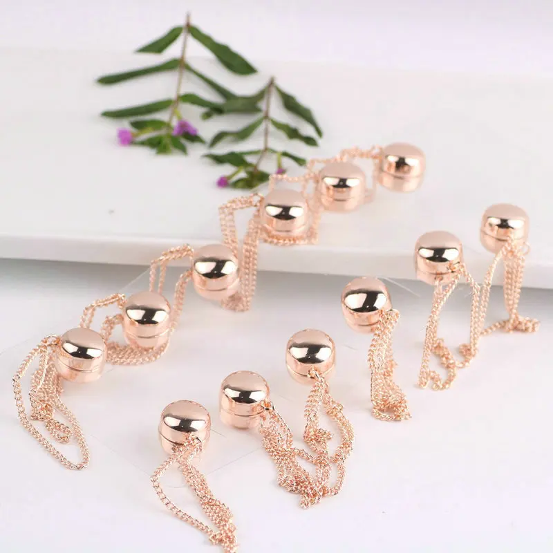 Magnet buckle female Muslim strong magnetic brooch fixed buckle anti-glare buckle creative chain brooch jewelry