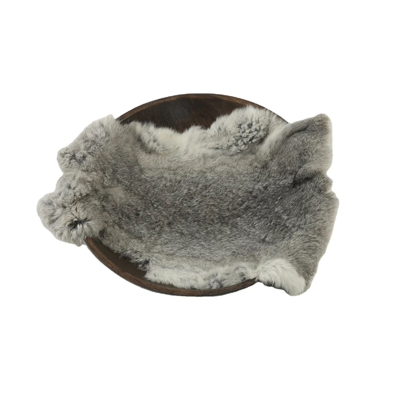 Baby photography Blanket Real Fur Basket Filler Newborn Photo Prop Vintage Natural Rabbit Fur Mini Blanket Posing Backdrop