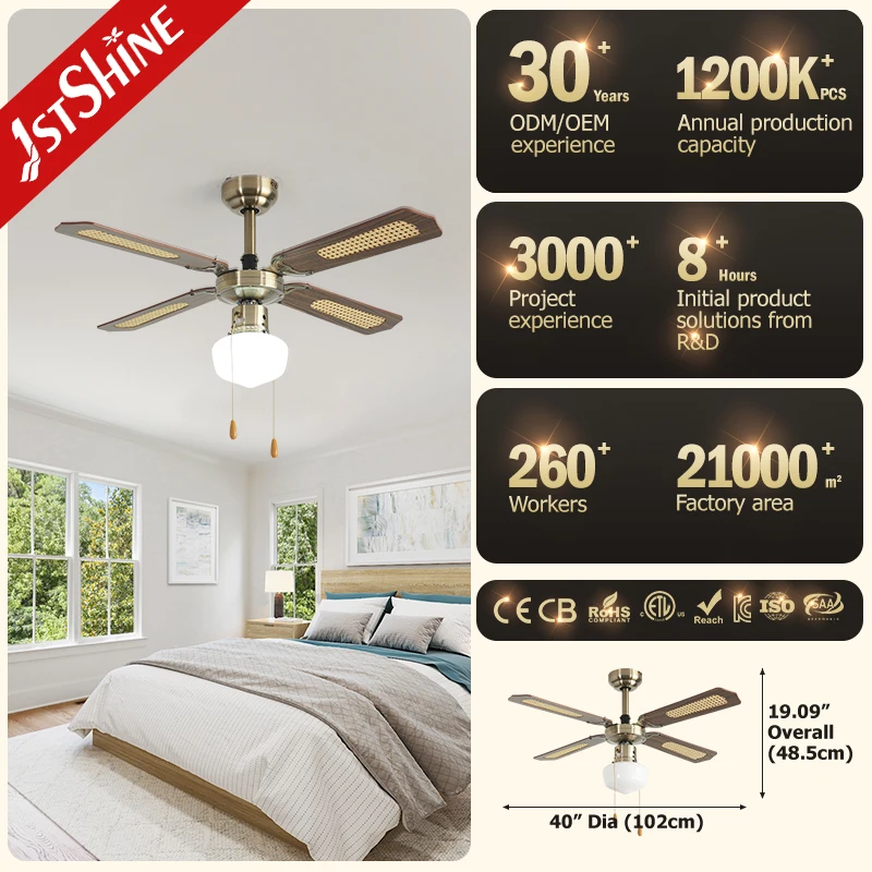 1stshine euro style 40 42 inch traditional pull chain ac motor fandelier light kit for ceiling fan light