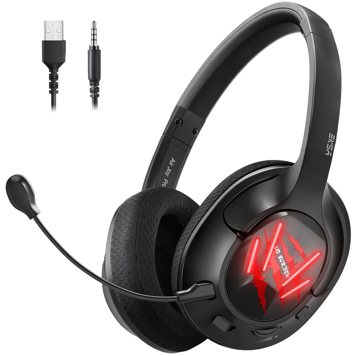EKSA Air Joy Gaming Headphones Wired Gamer Headset Virtual 7.1/ 3.5mm Over Ear Headphones With Noise Cancelling Mic