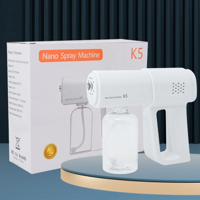 handheld K5 Blue Light Nano Disinfection sanitizing spray gun nano disinfectan spray gun
