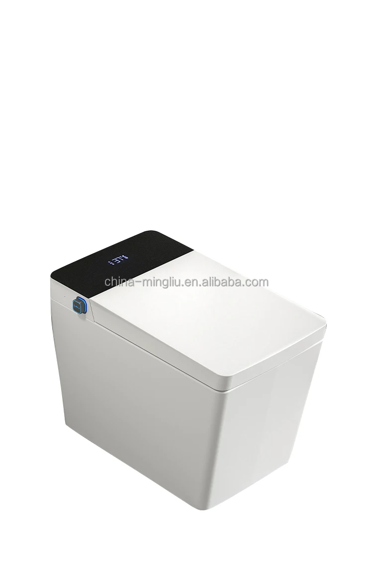 Modern Home Design Black Smart Toilet Business Room Smart Display Clamshell Toilet Mini-suite Bathroom Smart Flush Toilet