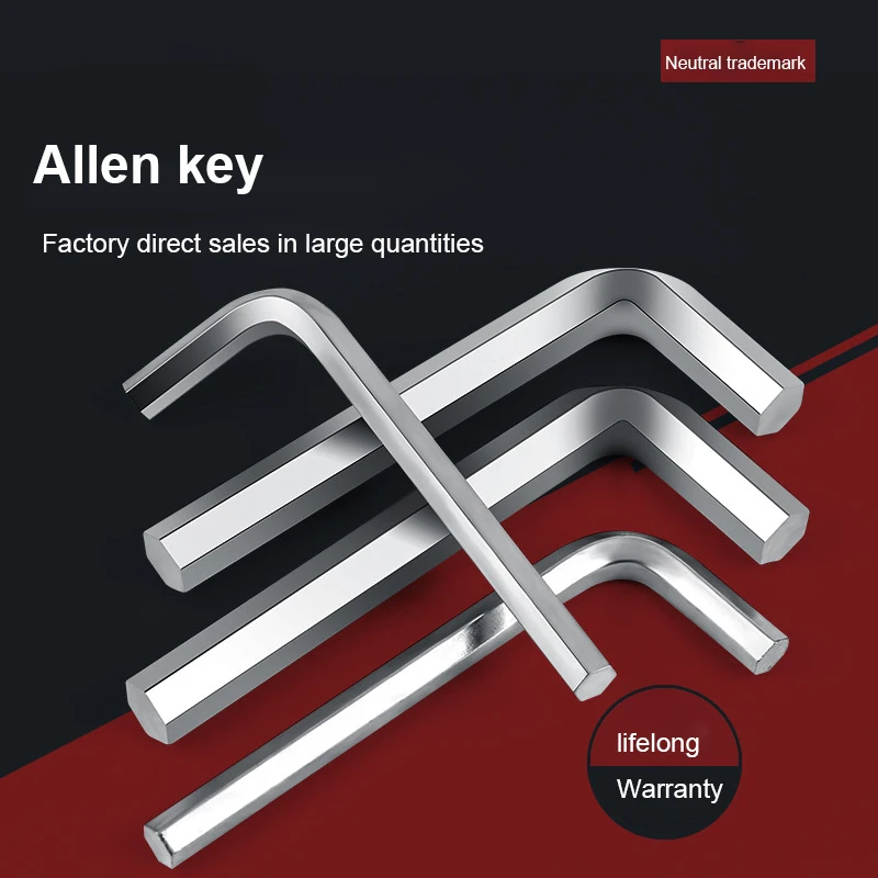 Factory sales L Type Wrench Ball Point Hex Allen Key Anti-Theft Set Wrench carbon steel Surface