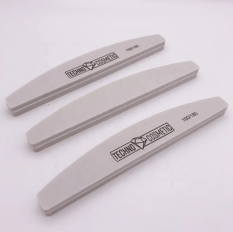 Оптовая продажа, фабрика OEM, профессиональная пилка для ногтей, полулунная губка, пилка для ногтей, Зебра