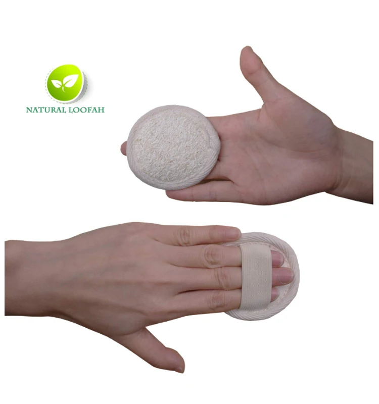  100% Natural Loofah Sponge Manual Facial Cleansing Scrubber Handheld Pad Exfoliating Face Brush