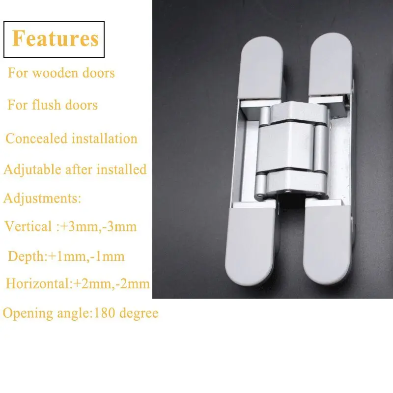 G40 40kg three direction adjustable conceal hinge /Invisible door hinge for wooden door