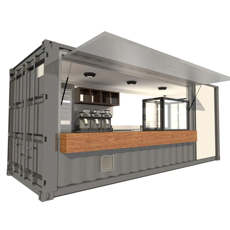 Modified shipping pop up container house 10ft mobile ice cream shop container coffee shop shopping mall bar