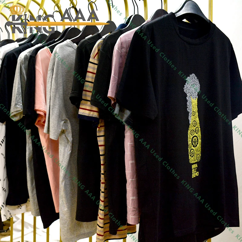 New casual Usde sports clothes second hand clothing plain t shirt summer used clothing