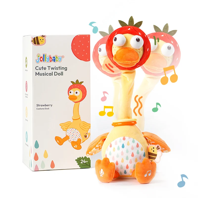 Игрушки для малышей jollybaby говорящая утка повторяет то что вы говорите интерактивные плюшевые повторяющиеся мальчиков и девочек подарок на день рождения