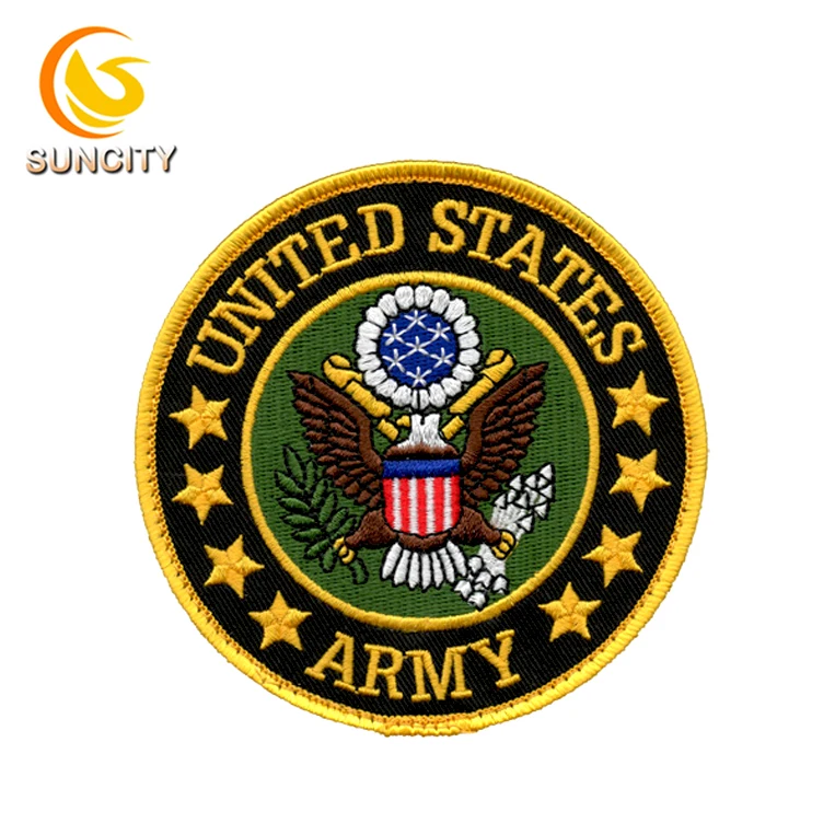Bulk Sale Custom Hawk Patch United States Army Eagle Logo Iron on Embroidery Patch For Uniform