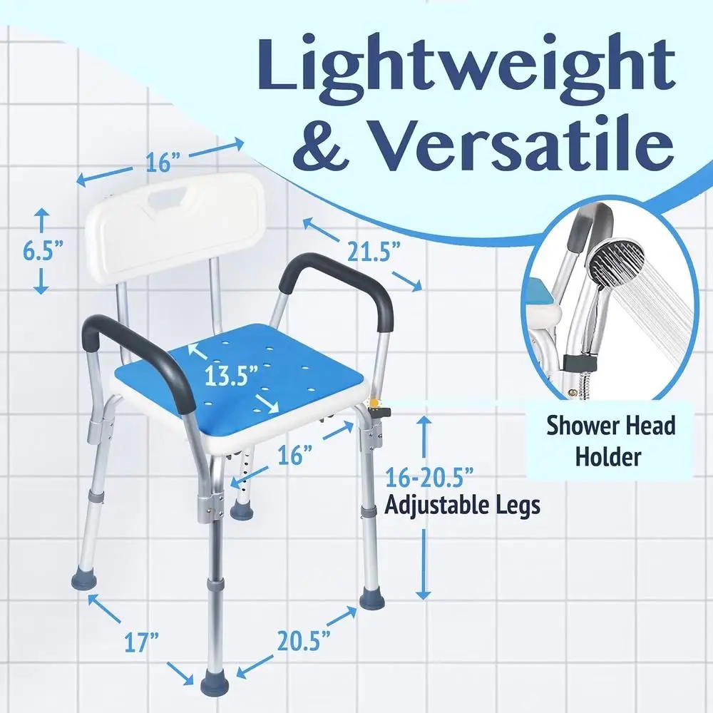 Wholesale Adjust Height Shower Chair Bath Stool For The Elderly Aluminum Lightweight Disabled Bath Chair