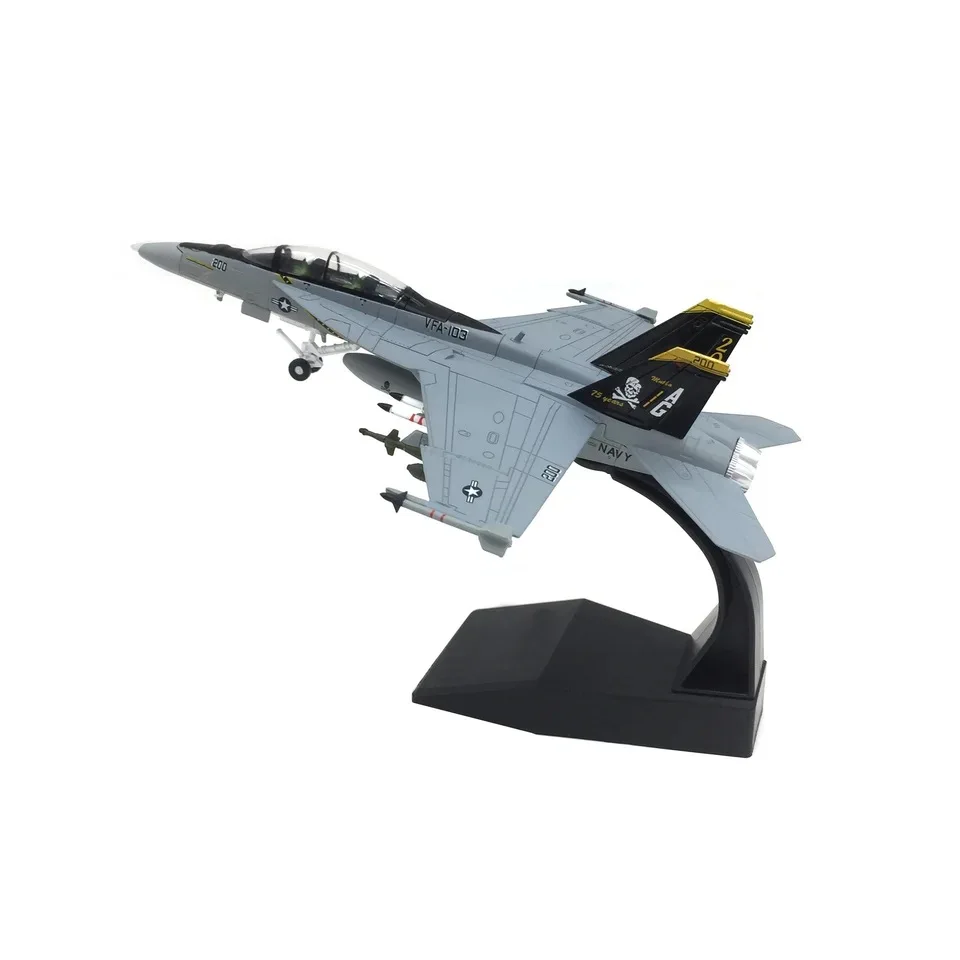 1/100 Scale US F-18B Strike Fighter Simulation Alloy Aircraft Model for Gift