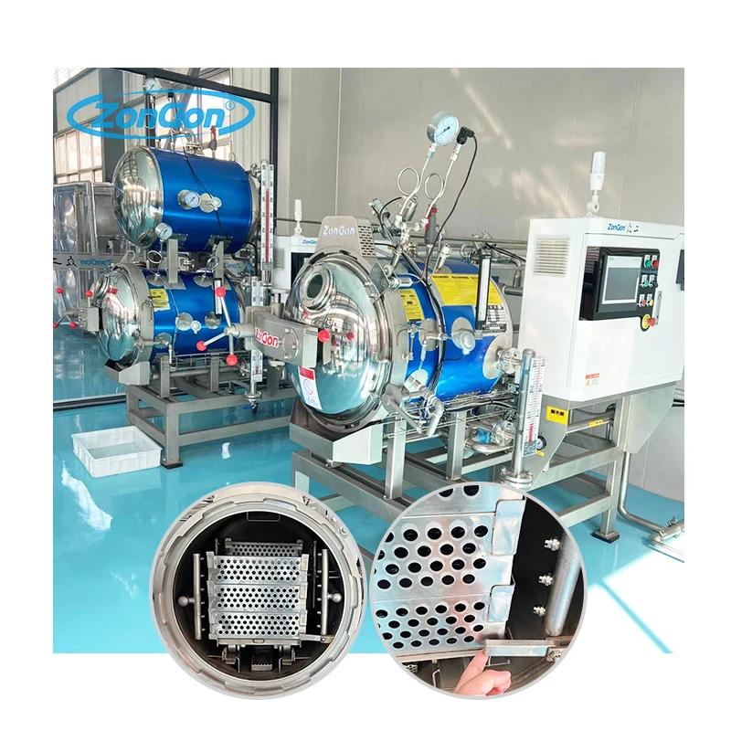 Experimental water steam multi-functional sterilizer  autoclave retort machine for canned food and plastic packaging food