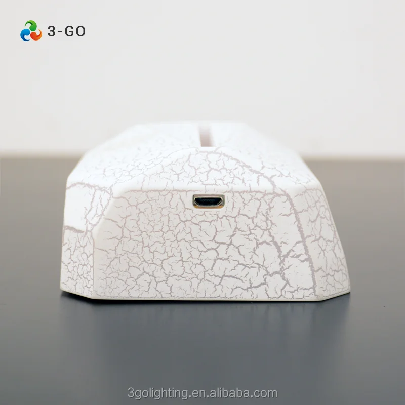 Rechargeable 3D night light crack base for acrylic led light 3d illusion lamp