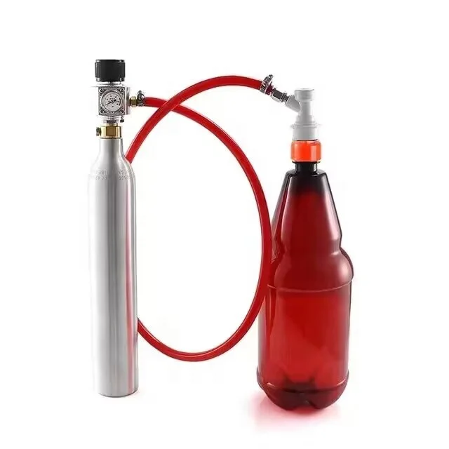 Upgrade Co2 Regulator,Mini Co2 Charger For Soda Water Gas Cylinder Tr21*4 0-90PSI Homebrew Kegging Fast Carbonation