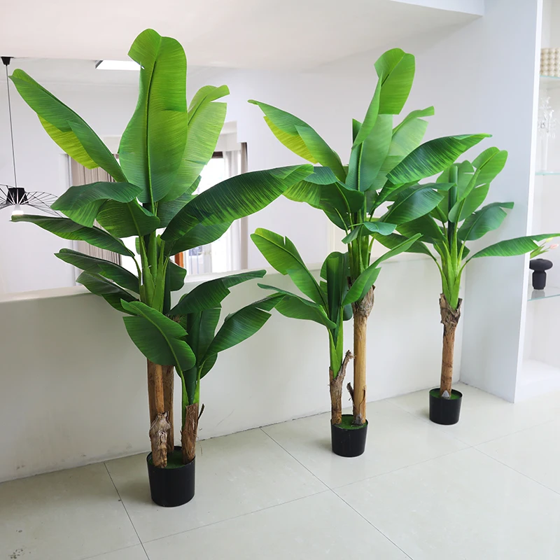 Factory Customized 170cm/5.57ft 150cm/4.92ft Artificial Banana Tree Artificial Banana Leaf Plants Artificial Plant Trees