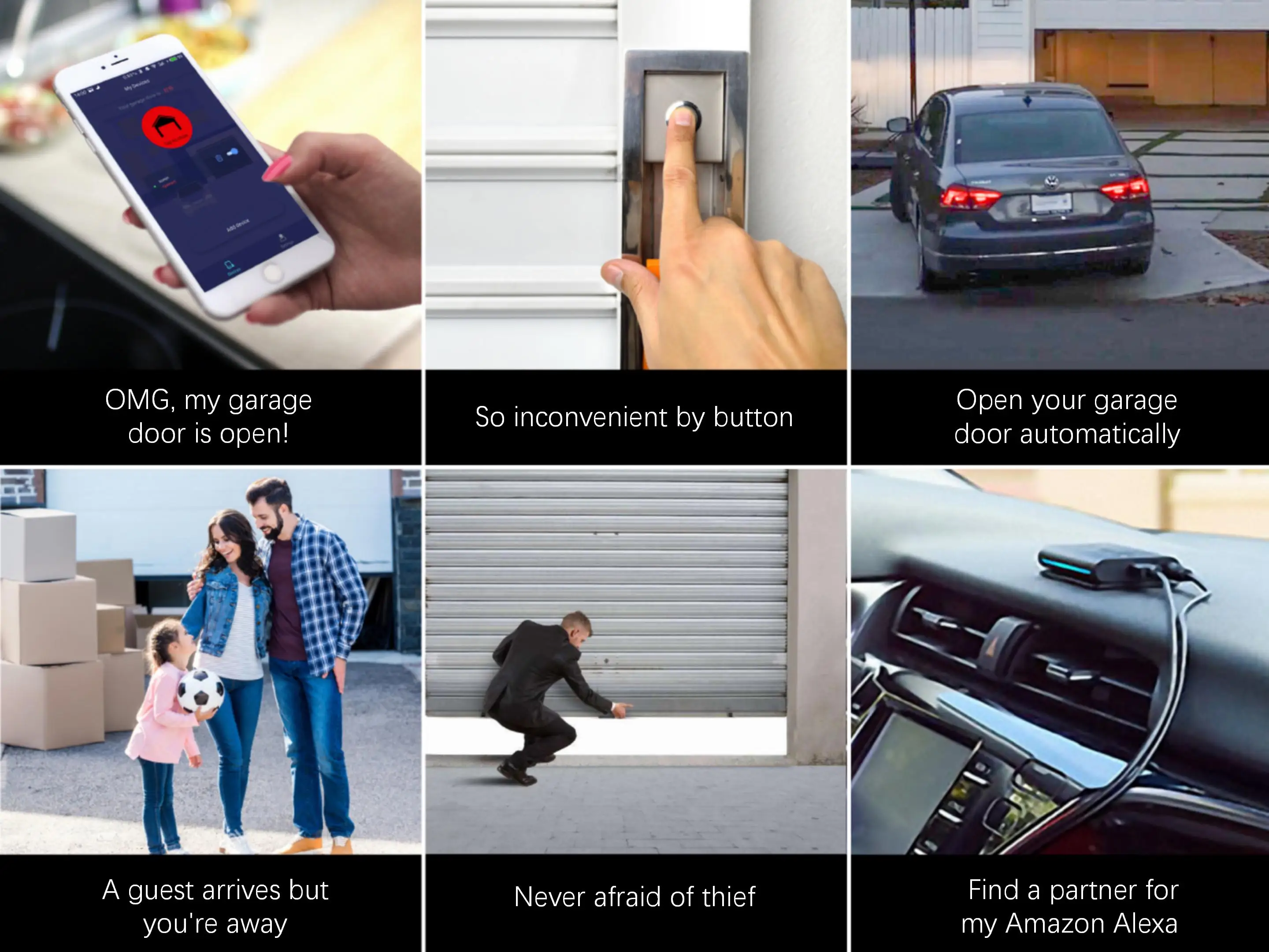 AC100-240V Operated Wifi smart Gate remote control garage door opener Electric Tuya Garage Door Opener