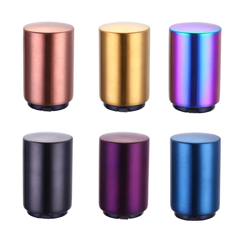 Stainless steel automatic magnet press type beer bottle opener custom LOGO creative beverage wine bottle opener