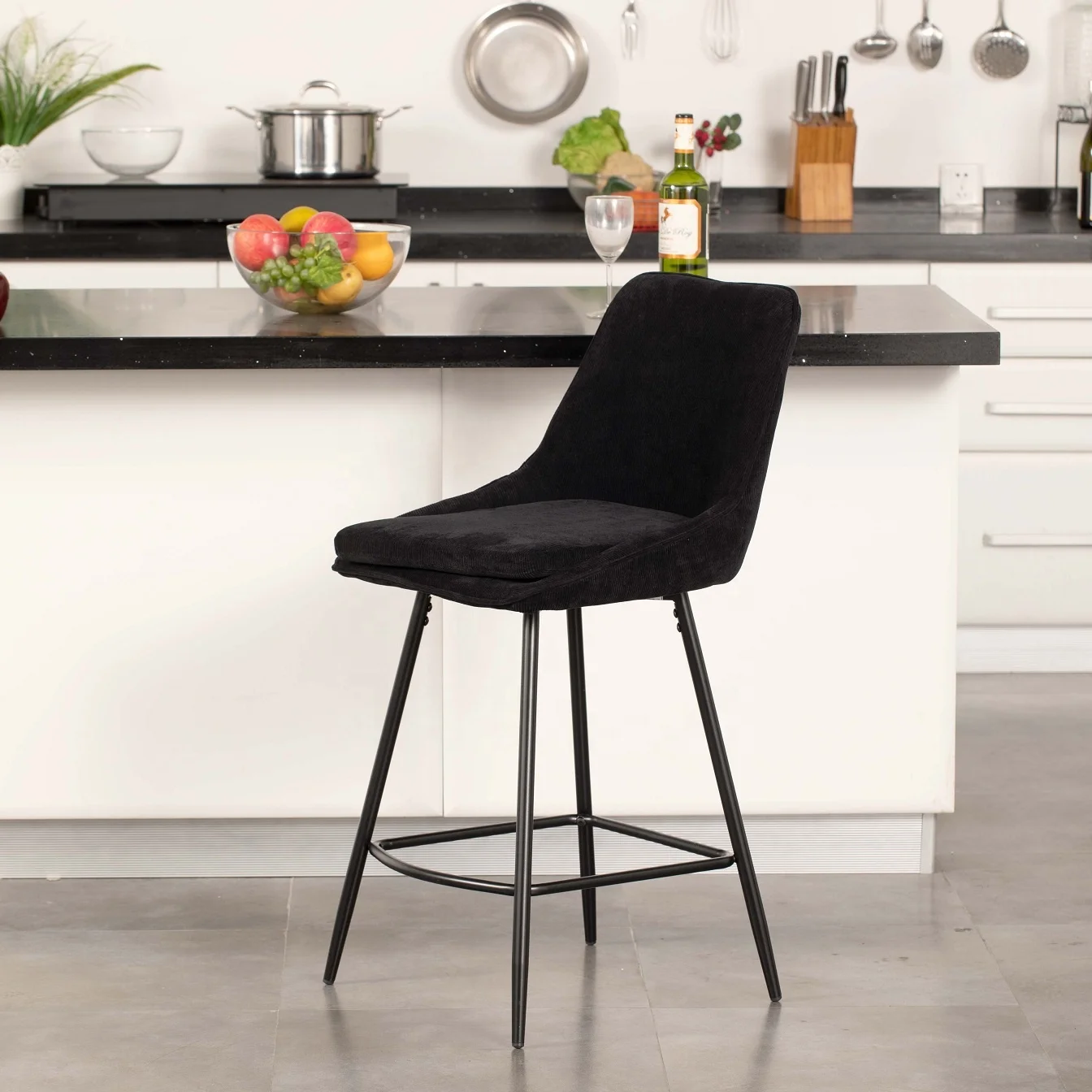 Modern Design Bar Furniture Metal Steel Base Back with push-in design
