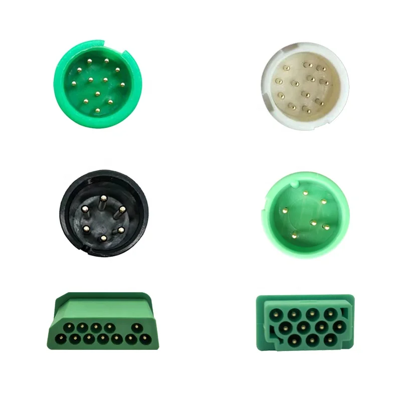 Generic Universal 6pin One Piece End ECG Cable with 3 Lead Leadwires Snap End