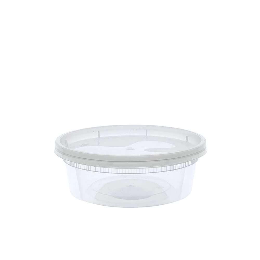 8 oz Food Container Disposable Bowls With Lid 12 ounces Plastic Disposable Ice Cream Bowl