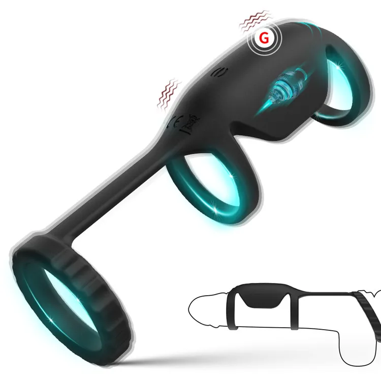 Juguetes Sexuales Para Hombres Y Mujeres Lasting Enlarge Cock Stimulate Penis Vibrating Ring