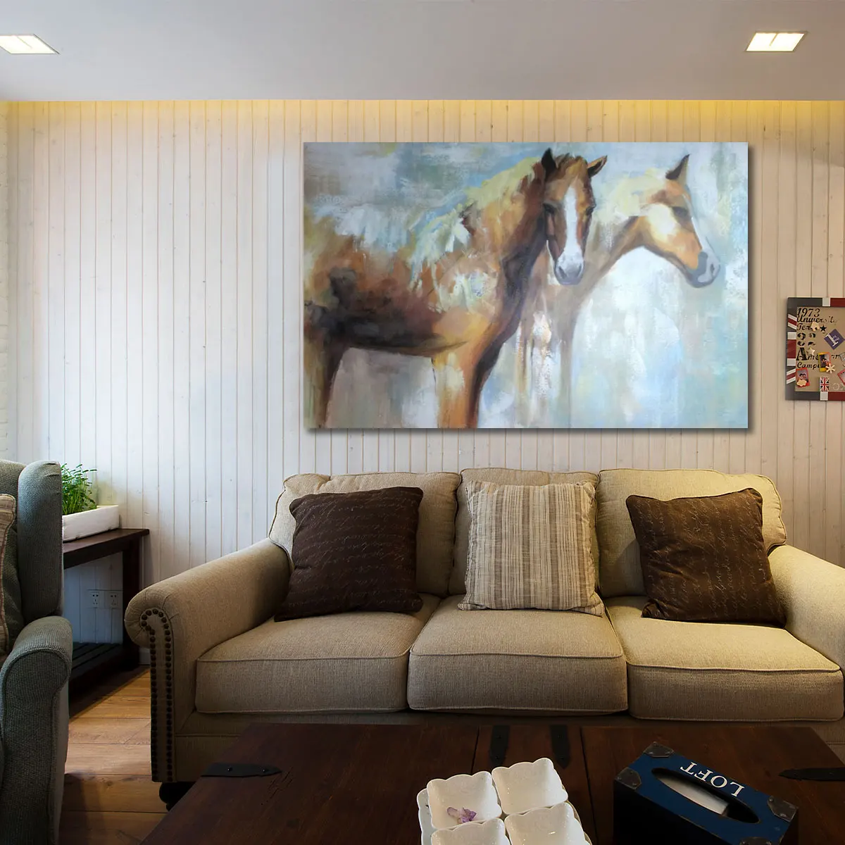 Original Art 100% Hand-Painted Modern Art Horse Wall Arts Horse Paintings Home Decor Chinese Horse Painting