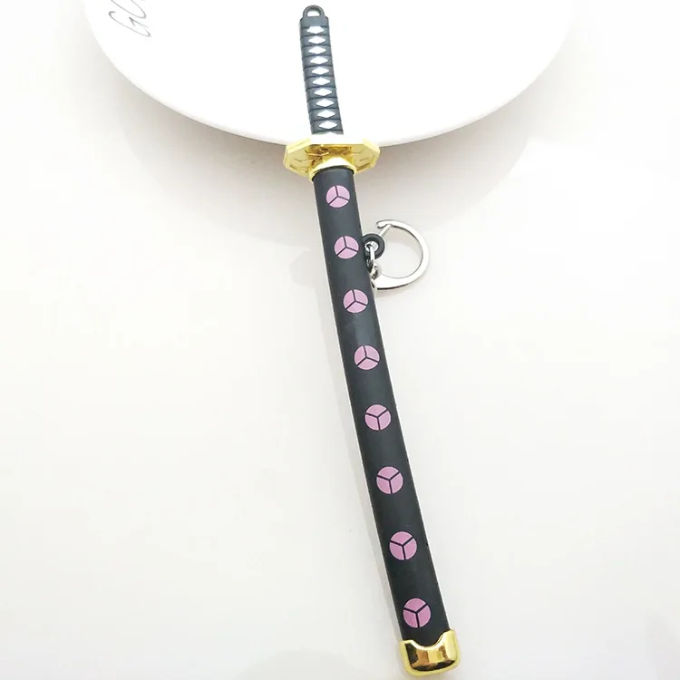 Cross-Border Amazons Hot Sale Roronoa Zoro Japanese Anime Scabbard Weapon Model Keychain One Piece Zinc Alloy Key Ring