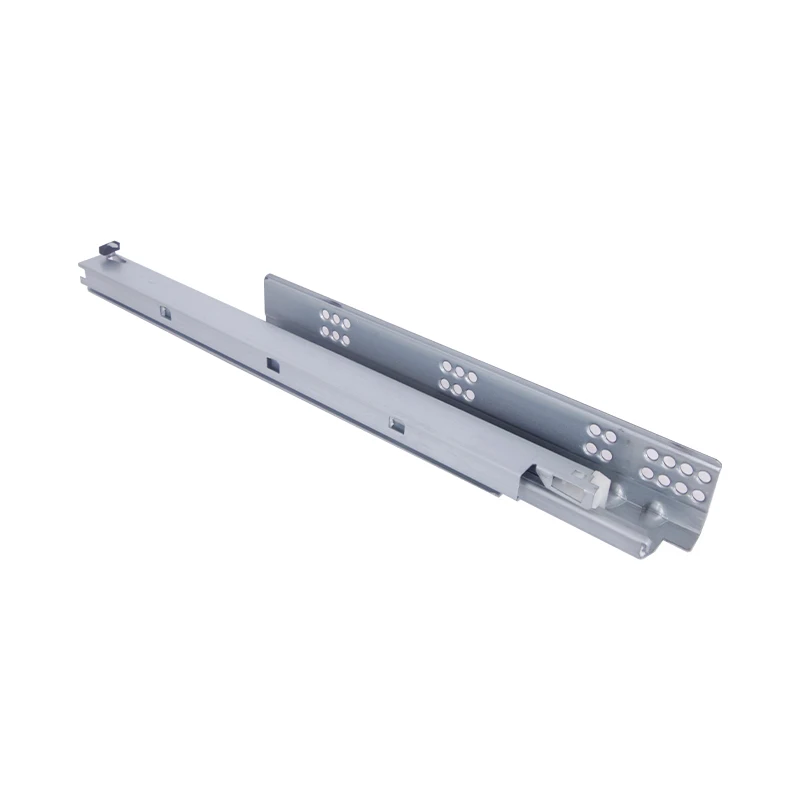 Furniture Fittings Drawer Slide Type Soft Closing Three Fold Undermount Slide With Plastic Handle
