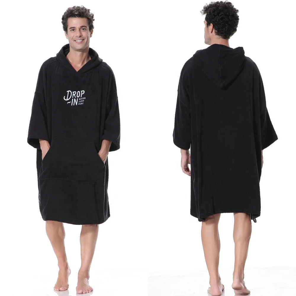 Wholesale Beach Towel Surf Changing Robe Hooded Poncho Towel for Beach,Swimming,Surfing