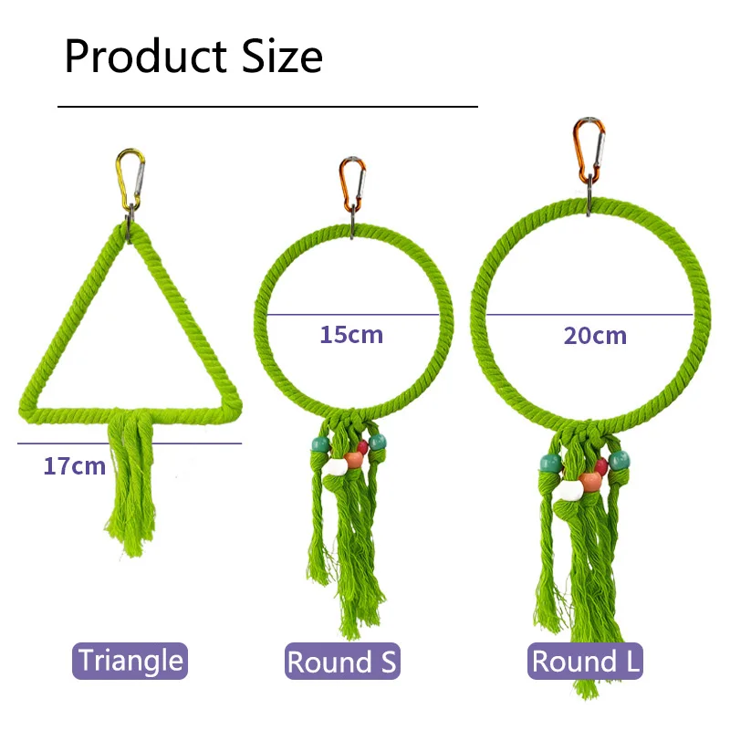 Parrot Hamster Toy iron wire Climb Ladder Runner Game Steps Durable Cotton Rope Swing Staircase Bit String Frame Bird Cage